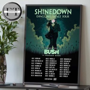Shinedown Dance Kid Dance Tour 2025 Schedule Home Decor Poster Canvas