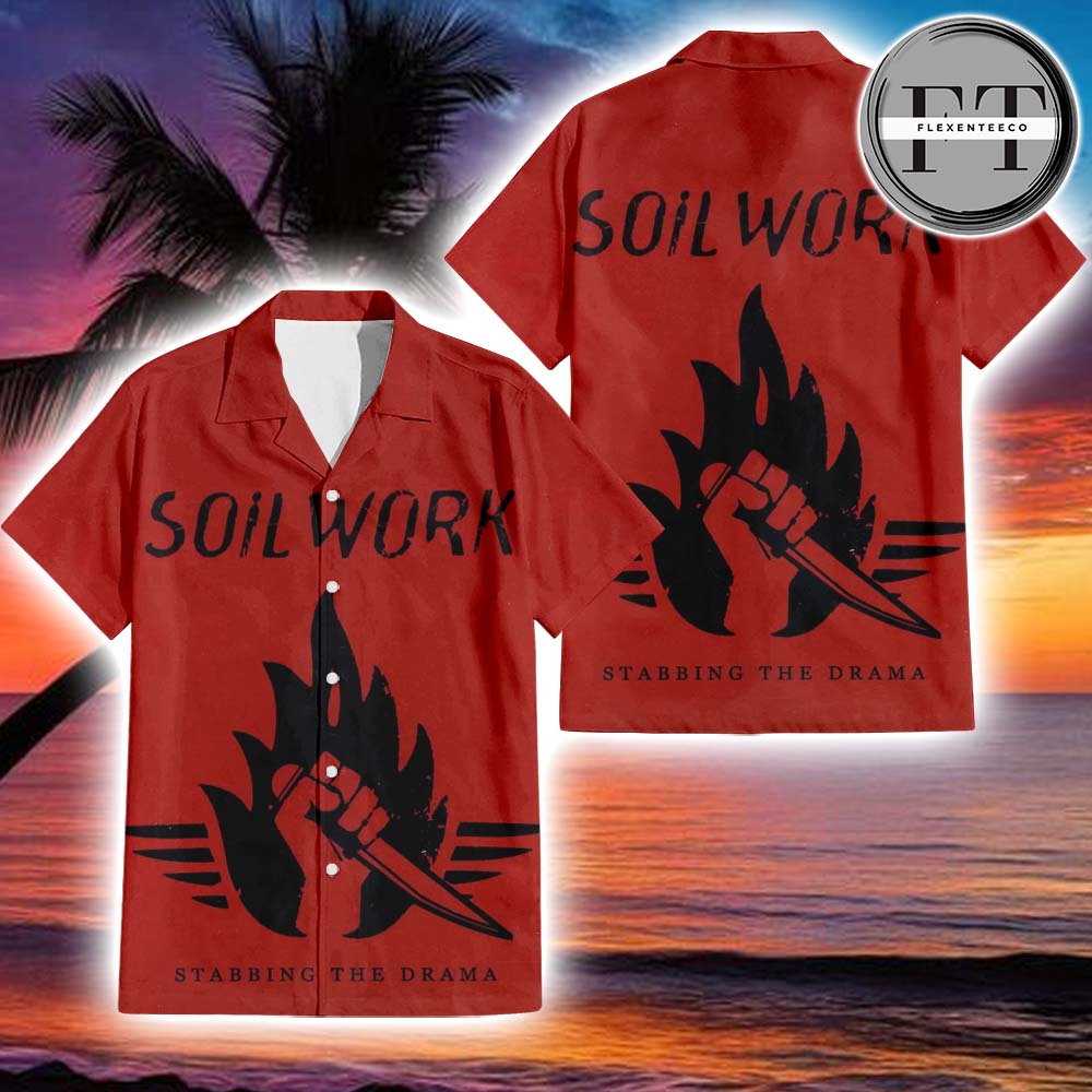 Soilwork Stabbing The Drama Album Cover 2025 Hawainn T-Shirt Soilwork Stabbing The Drama Album Cover 2025 Hawainn T-Shirt