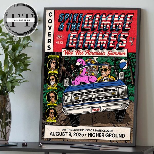 Spike And The Gimme Gimmes Wet Hot American Summer Tour At Higher Ground On August 9 2025 Home Decor Poster Canvas