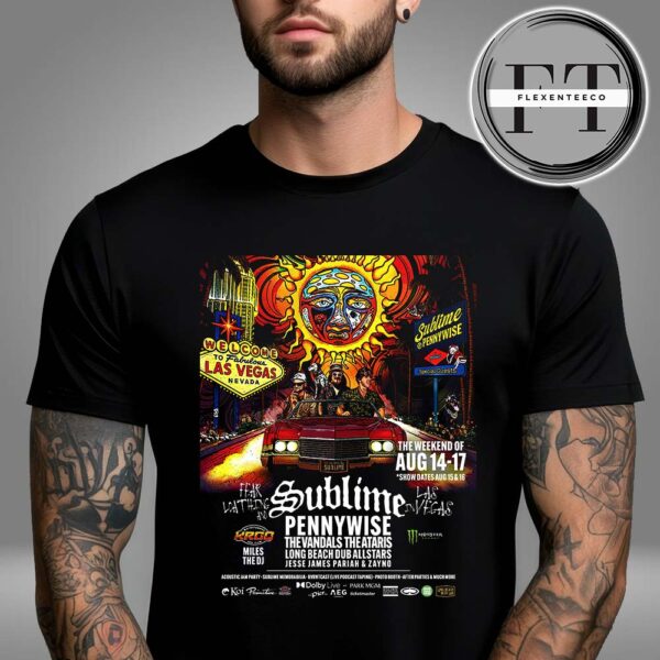 Sublime At Las Vegas Nevada On Aug 14-17 2025 Line Up Tour Unisex T-Shirt