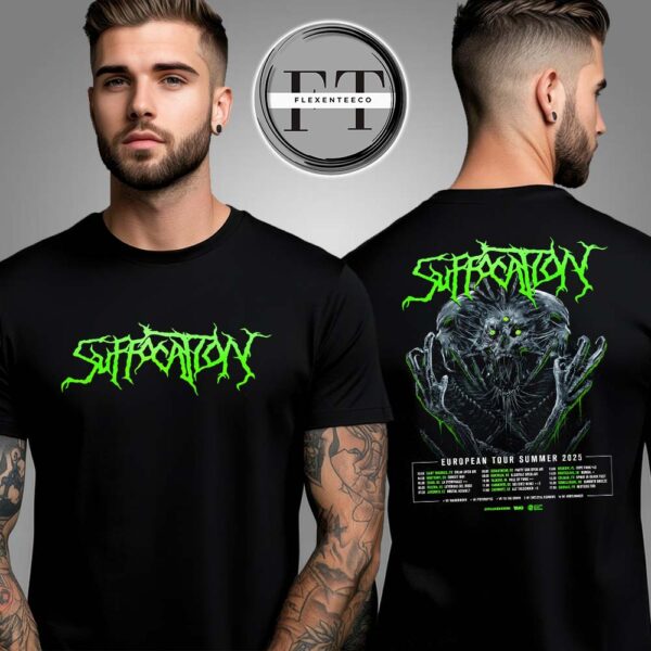 Suffocation European Tour Summer 2025 Schedule Two Sided Unisex T-Shirt