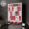 Tampa Bay Buccaneers Our 50th Season 2025 NFL Schedule Home Decor Poster Canvas