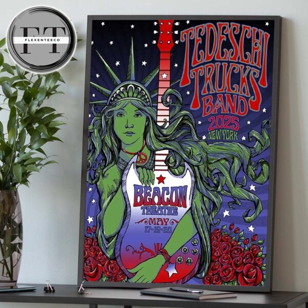 Tedeschi Trucks Band At Beacon Theatre In New York NY On May 17-19 2025 Home Decor Poster Canvas
