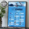 Tennessee Titans  2025 NFL Schedule Match Dates Landscape Home Decor Poster Canvas