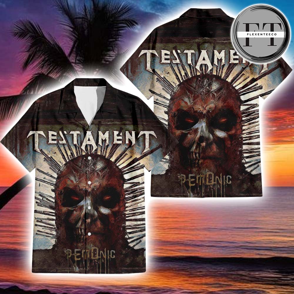 Testament Demonic Album Cover 2025 Hawaiin T-Shirt Testament Demonic Album Cover 2025 Hawaiin T-Shirt