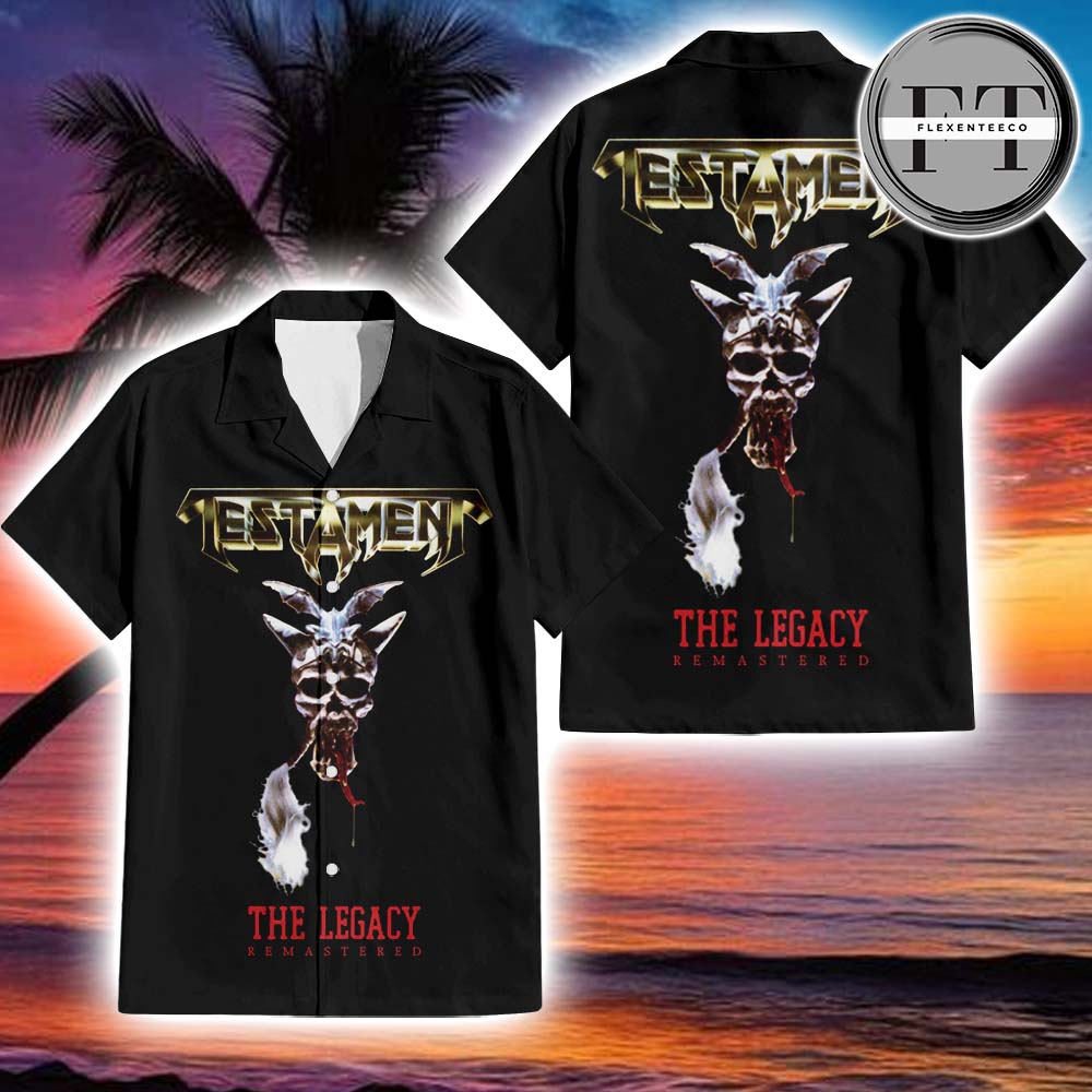 Testament The Legacy Remastered Album Cover 2025 Hawaiin T-Shirt Testament The Legacy Remastered Album Cover 2025 Hawaiin T-Shirt