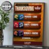 Thanksgiving Day On November 27 2025 NFL Schedule Home Decor Poster Canvas
