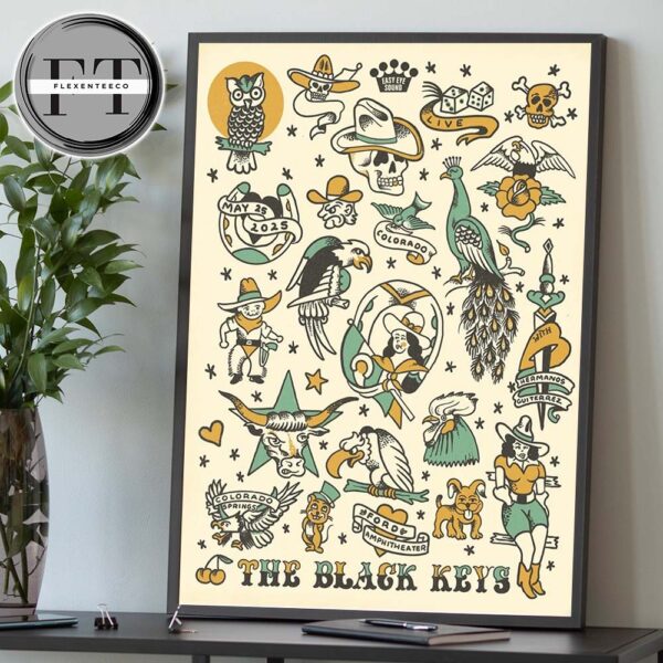 The Black Keys At Ford Amphitheater In Colorado Springs CO On May 25 2025 Home Decor Poster Canvas