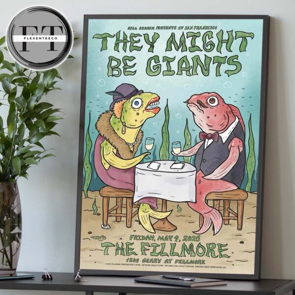 The Fillmores At 1805 Geary At Fillmore In San Francisco On May 9 2025 The Might Be Giants Home Decor Poster Canvas