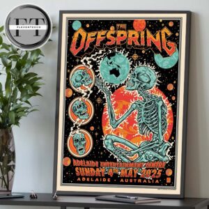 The Offspring At Adelaide Entertainment Centre In Adelaide Australia On May 4 2025 Home Decor Poster Canvas