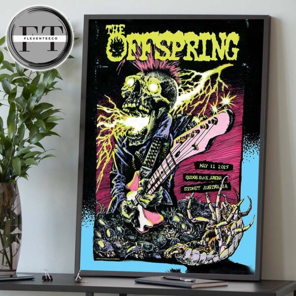 The Offspring At Quidos Bank Arena In Sydney Australia On May 11 2025 Supercharged Worldwide Tour Home Decor Poster Canvas