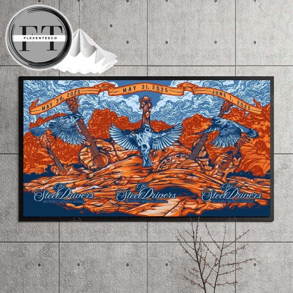The Steel Drivers 20th Anniversary At The Caverns In Grundy County Tennessee Home Decor Poster Canvas