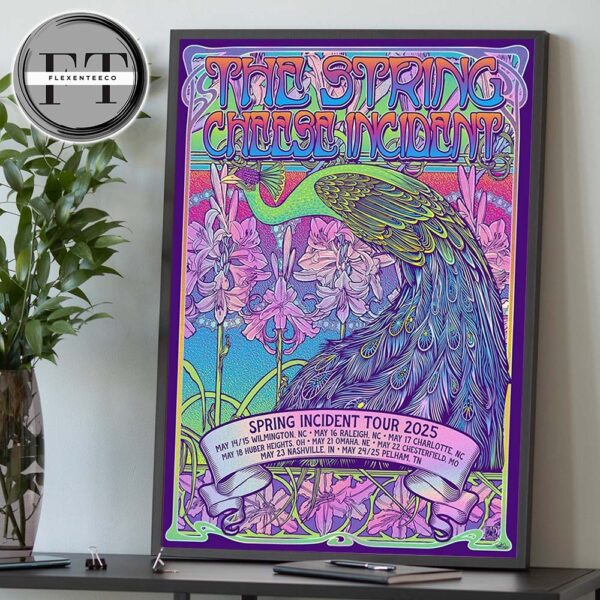 The String Cheese Incident At Greenfield Lake Amphitheater In Wilmington NC On May 14-15 2025 Home Decor Poster Canvas