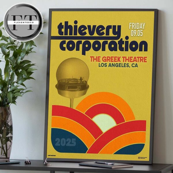 Thievery Corporation Tour At The Greek Theatre In Los Angeles CA On May 9 2025 Home Decor Poster Canvas