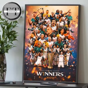 Tottenham Hotspur Claims UEFA Europa League Champions 2025 Their First Major Trophy In 17 Years Home Decor Poster Canvas