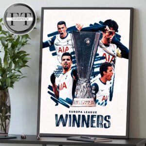 Tottenham Hotspur Europa League Win In 2025 Brings First Major Trophy In 17 Years Home Decor Poster Canvas