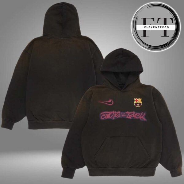 Travis Scott Cactus Jack x Nike x FC Barcelona Spray Logo All Over Print Shirt