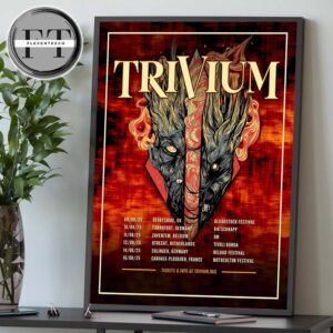 Trivium UK And EU Summer Tour 2025 Schedule Home Decor Poster Canvas