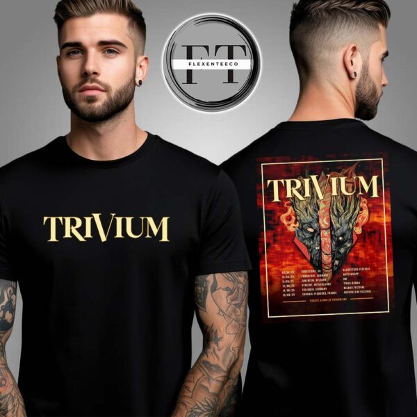 Trivium UK And EU Summer Tour 2025 Schedule Two Sided Unisex T-Shirt