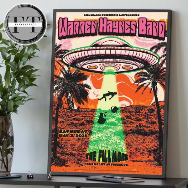 Warren Haynes Band The Fillmore In San Francisco CA On May 3 2025 Home Decor Poster Canvas
