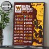 Washington Commanders 2025 NFL Schedule Primetime Games Match Dates Home Decor Poster Canvas