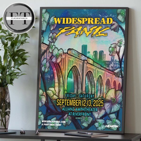 Widespread Panic Show At Allianz Amphitheater In Riverfront Richmond VA On  September 12-13 2025 Home Decor Poster Canvas