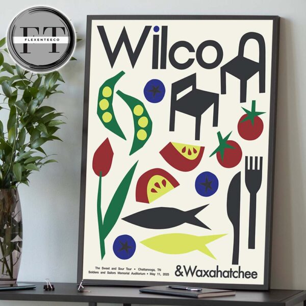 Wilco Show At Soldiers And Sailors Memorial Auditorium In Chattanooga TN On May 11 2025 Home Decor Poster Canvas