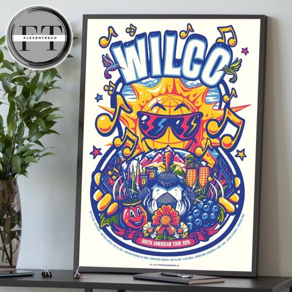 Willco South American Tour 2025 Schedule Home Decor Poster Canvas