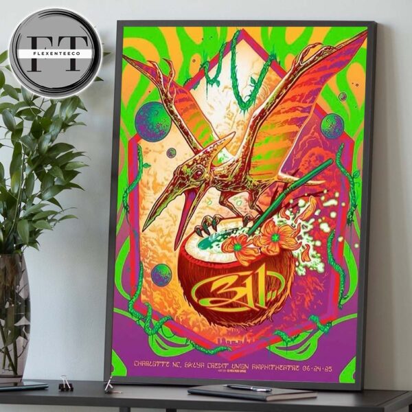 311 Band At Skyla Credit Union Amphitheatre In Charlotte NC On June 24 2025 Home Decor Poster Canvas