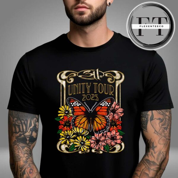 311 Band Unity Tour 2025 Butterfly Unisex T-Shirt
