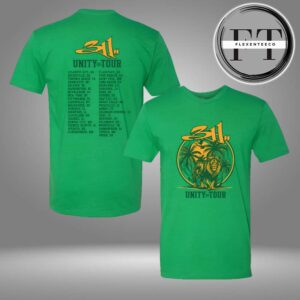 311 Band Unity Tour 2025 Green Lion Two Sided Unisex T-Shirt