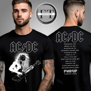 AC DC Angus Electric PWR UP Tour T-Shirt Two Sided Unisex T-Shirt