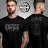 AC DC Back in Black PWR UP Tour T-Shirt Two Sided Unisex T-Shirt