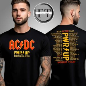 AC DC PWR UP World Tour T-Shirt Two Sided Unisex T-Shirt