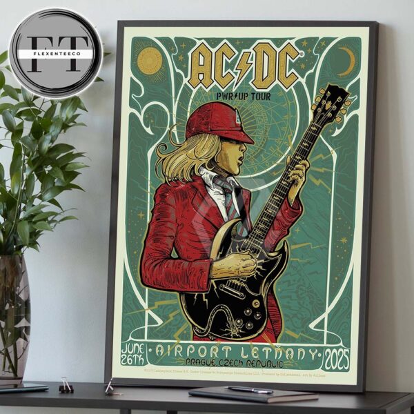 AC DC PWR Up Tour At Airport Letnany In Prague CZ On June 26 2025 Home Decor Poster Canvas