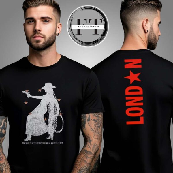 Beyonce Cowboy 2025 London UK T-Shirt Two Sided Unisex T-Shirt