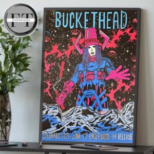 Buckethead Colorado 2025 Tour At Englewood On June 13 And Bellvue On June 14 2025 Home Decor Poster Canvas
