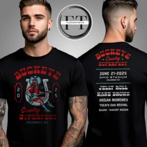 Buckeye Country Superfest Columbus OH 2025 Two Sided Unisex T-Shirt