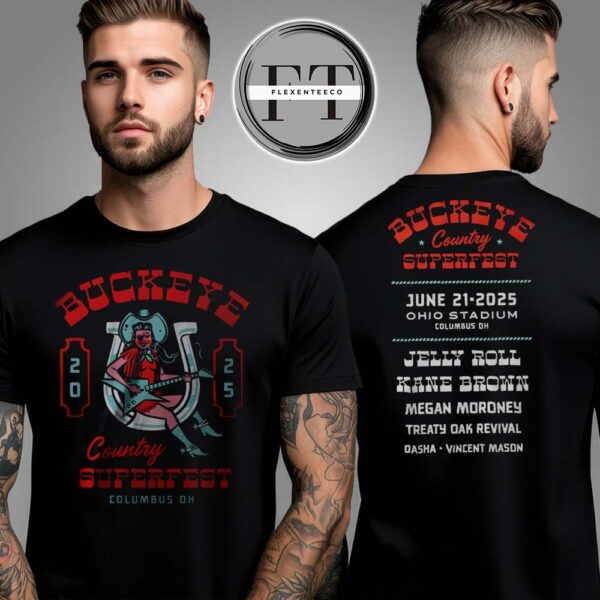 Buckeye Country Superfest Columbus OH 2025 Two Sided Unisex T-Shirt