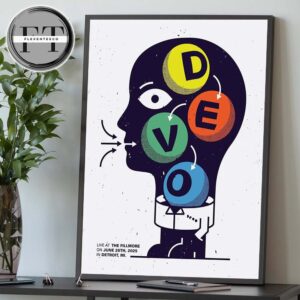 DEVO Vip Poster Live At The Fillmore In Detroit MI On June 28th 2025 Home Decor Poster Canvas