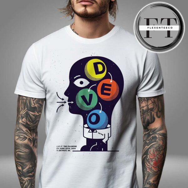 DEVO Vip Poster Live At The Fillmore In Detroit MI On June 28th 2025 Unisex T-Shirt