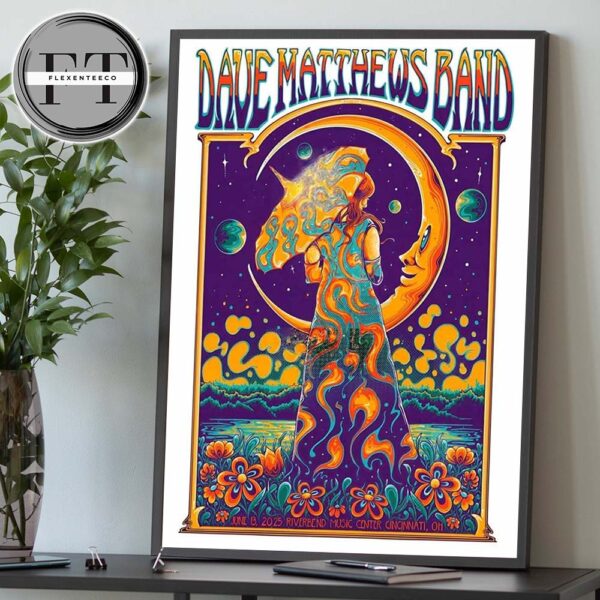 Dave Matthews Band At Riverbend Music Center In Cincinnati OH On June 13 2025 Home Decor Poster Canvas