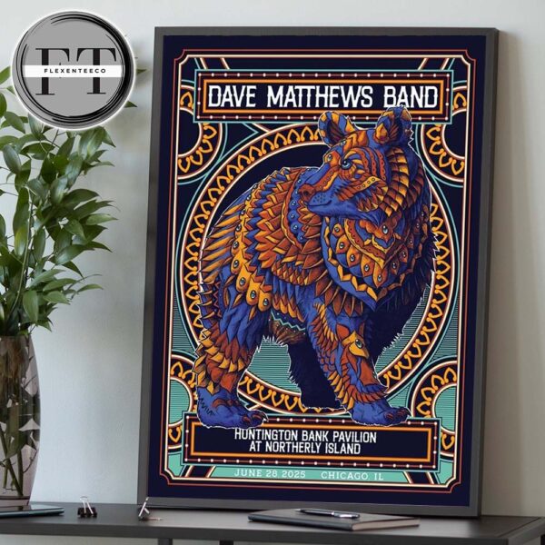 Dave Matthews Band Huntington Bank Pavilion At Northerly Island In Chicago IL On June 28 2025 Home Decor Poster Canvas