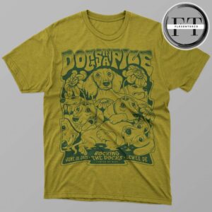 Dogs In A Pile At Rocking The Docks In Lewes DE On June 19 2025 Flower Hound Pile Unisex T-Shirt