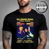 Elon Musk Vs Donald Trump 2025 Billionaire Brawl Final Round Cartoon Unisex T-Shirt