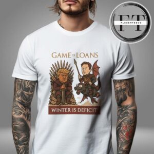 Elon Musk Vs Donald Trump 2025 Cover Game Of Loans Winter Is Deficit Unisex T-Shirt
