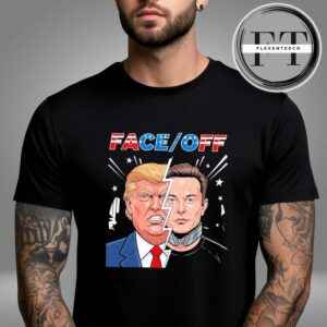 Elon Musk Vs Donald Trump 2025 Face Off In Big Beautiful Beef Unisex T-Shirt