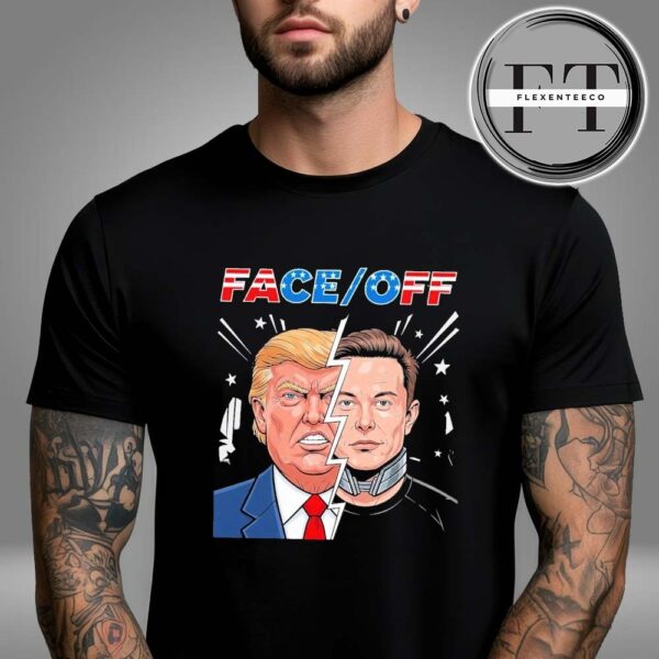 Elon Musk Vs Donald Trump 2025 Face Off In Big Beautiful Beef Unisex T-Shirt