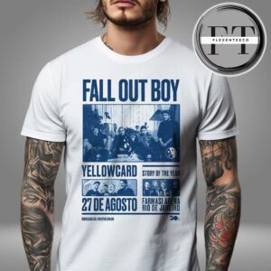 Fall Out Boy At Farmasi Arena In Rio De Janeiro On August 27 2025 Story Of The Year Unisex T-Shirt