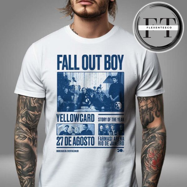 Fall Out Boy At Farmasi Arena In Rio De Janeiro On August 27 2025 Story Of The Year Unisex T-Shirt